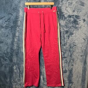 N.Y.L Red Straight Leg Athletic Wear Pants with Side Stripes Women’s Size‎ Large
